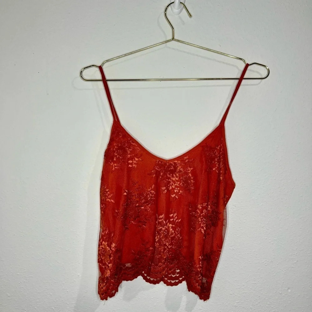 🆕 Heart Hips Rust Colored Lace Tank